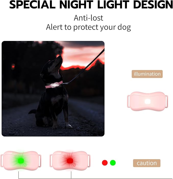 Dog Shock Collar with Remote Control - 3300Ft Dog Training Collar for Dogs 60-100lbs Waterproof, Adjustable E Collar Beep Shock Vibration Modes with Flash Light for Small Medium Large Dogs