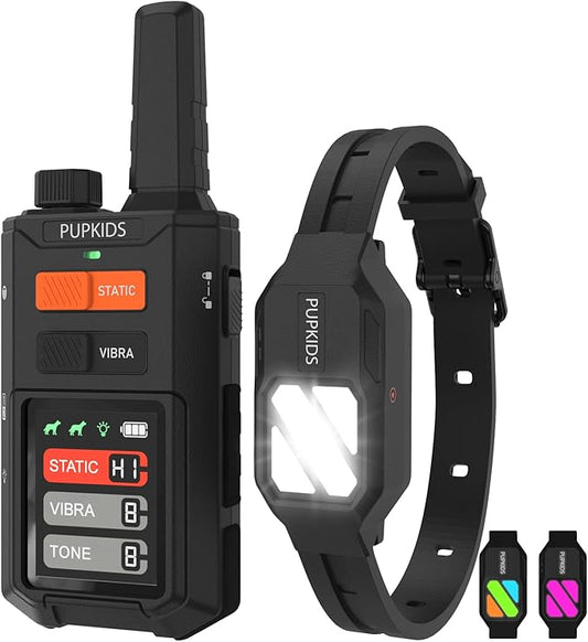 Dog Shock Collar for Dogs with 3 Night Lights - 4200 FT Range Electric Dog Collars, Rechargeable Dog Training Collar with 4 Powerful Modes, E Collars for Dogs Training for 20-140 lbs Dogs