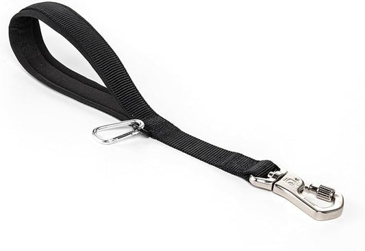 TSPRO Dog Training Leash with Sturdy Metal Buckle, 14 Inches Short Leash for Large Dogs, Comfortable Padded Handle (Black)