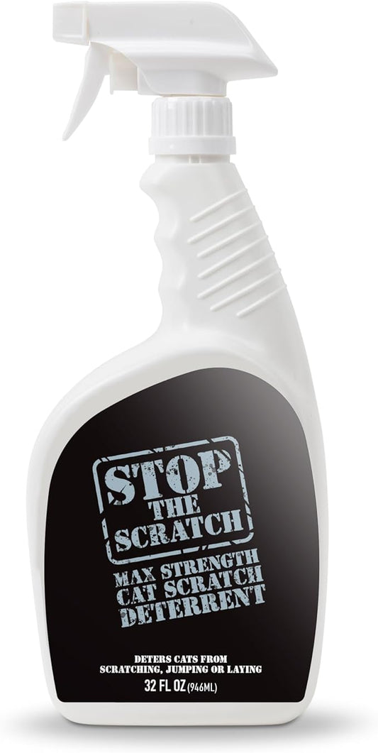Emmy's Best EBPP Stop The Scratch Cat Spray Deterrent for Kittens and Cats 32oz - Non-Toxic, Safe for Plants, Furniture, Floors and More Cat Deterrent Spray with Rosemary Oil