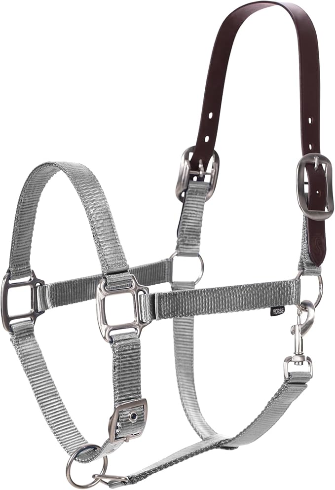 Equinavia Loki Adjustable Breakaway Horse Halter - Silver Sconce Gray - Pony