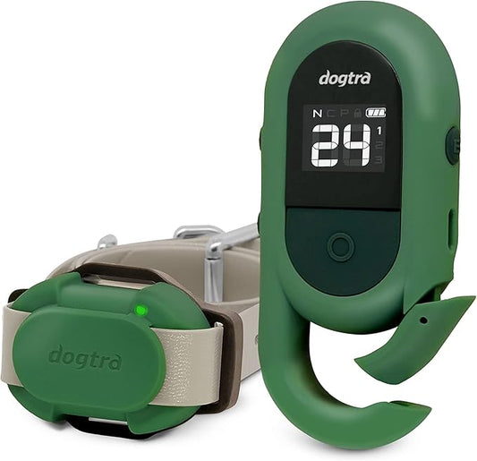 Dogtra CUE Green – E-Collar for Dogs Training Collar with Remote – Training Made Easy for Everyday Dog Owners – Gentle Vibration, Custom Boost, Waterproof, Rechargeable, 400-Yard Range System