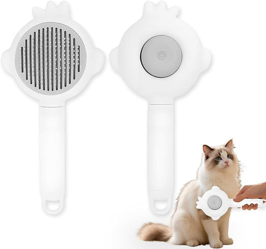 Zoocozy Cat Brush for Shedding, Dog Deshedding Brush, Pet Hair Removal Tool for Puppy Pitten(White)
