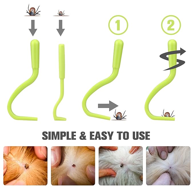 Cat & Dog Comb Set - Fine Tooth Grooming Comb for Dandruff & Hair Removal (Yellow)