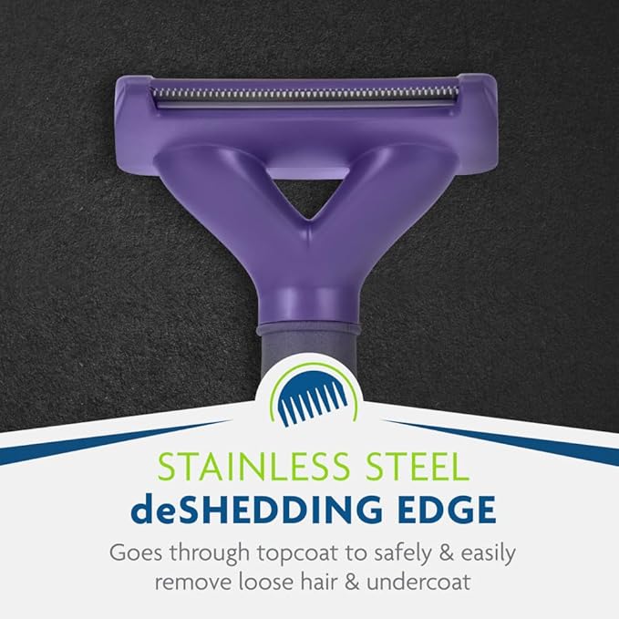 FURminator deShedding Tool For Medium/Large Cats, Short Hair, Removes Loose Hair From Shedding