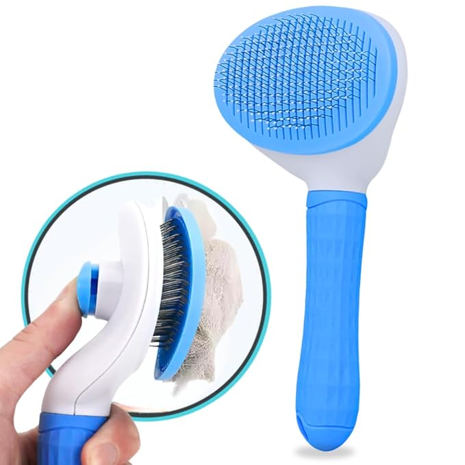 Namylya Cat Brush for Shedding & Grooming – Slicker Brush for Dogs and Cats with Long Hair – Removes Tangles, Mats & Loose Fur