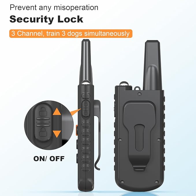 Dog Shock Collar with Remote,Dog Training Electric Collar 3300FT,IP67 Waterproof LED Light Electric Collar with Beep,Safe Shock,Vibration Modes for 8-120lbs Small Medium Large Dogs