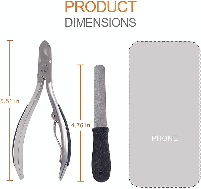 Dog Nail Clipper | Pet Cat Claw Trimmer -Sharp Angled Stainless Steel Blade for Quick Safety -Sturdy Non-Slip Handle -Nail File & Set Box -Professional Tools for Large & Small Pet