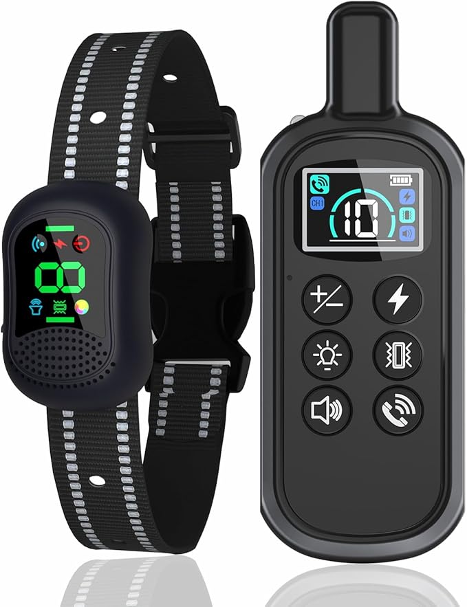 Dog Shock Collar 4900FT Dog Training Collar with Remote/Call Function/Light IP67 Waterproof Electric Collar for Dogs Rechargeable E-Collar for All Breeds, 4 Training Modes(10-120Ibs)