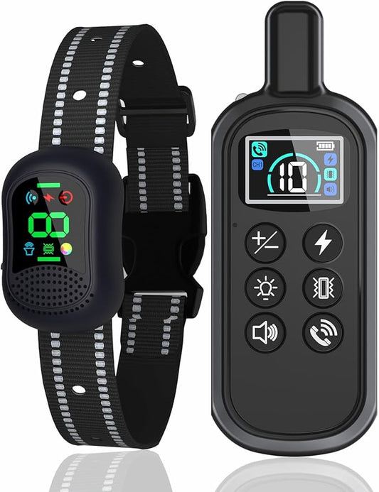 Dog Shock Collar 4900FT Dog Training Collar with Remote/Call Function/Light IP67 Waterproof Electric Collar for Dogs Rechargeable E-Collar for All Breeds, 4 Training Modes(10-120Ibs)