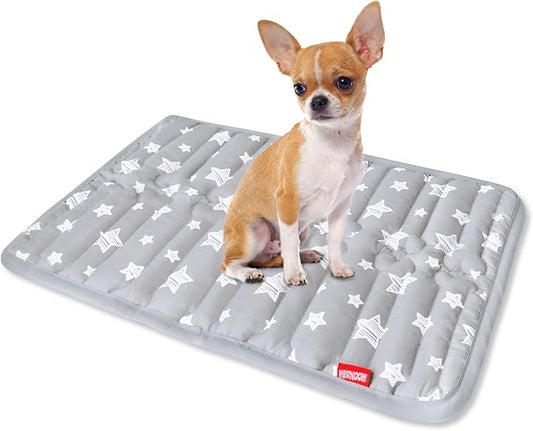 Dog Crate Mat (21" X 14"), Soft Dog Bed Mat with Cute Prints, Personalized Crate Pad, Anti-Slip Bottom, Machine Washable Kennel Pad