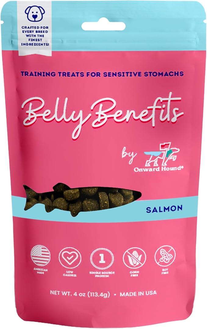 Training Treats for Dogs - Soft Salmon - Low Calorie Dog Training Treats for Sensitive Stomachs with Single Source Premium Protein, Corn Free, & Soy Free Formula - 4 oz