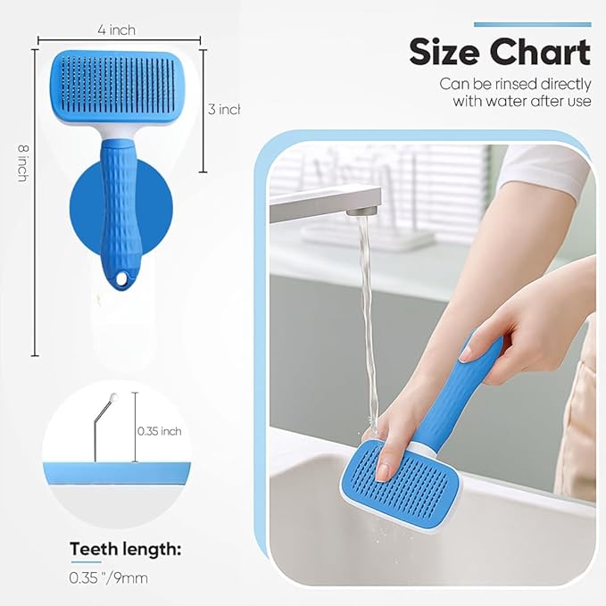 Namylya Cat Brush for Shedding & Grooming – Slicker Brush for Dogs and Cats with Long Hair – Removes Tangles, Mats & Loose Fur