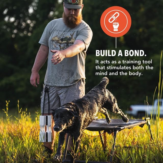 Dog Training Bumper - Durable Retriever Dummy for Professional Training, Perfect for Water Activities, Hunting, and Outdoor Retrieval Practice, with Adjustable Rope for Easy Handling (White)