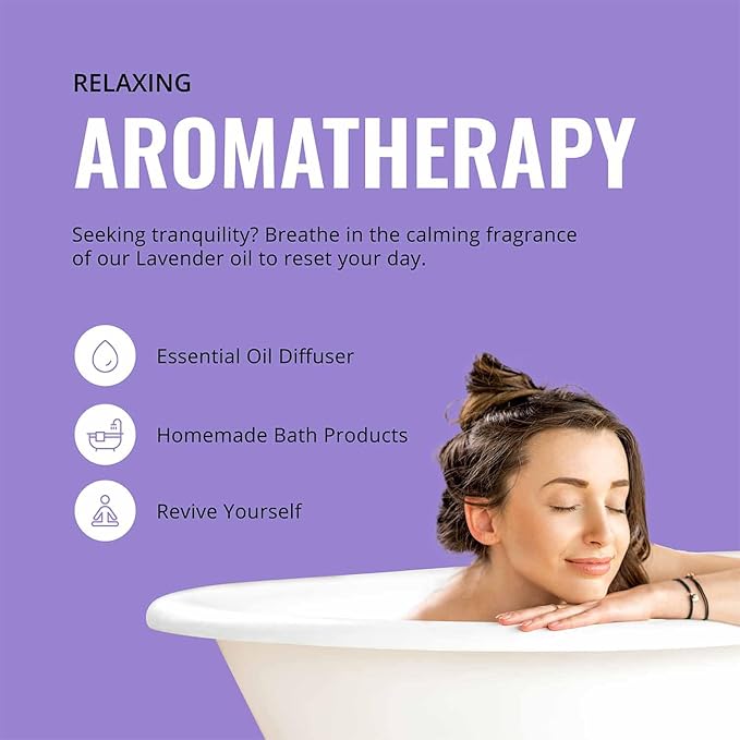 (2-Pack) Lavender Essential Oil for Diffusers, Candles, Hair, Spray, Home – 16 oz Bulk