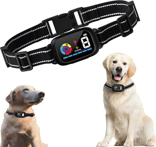 Dog Bark Collar - Rechargeable Dog Bark Deterrent Devices for Large, Medium and Small Dogs, Anti Barking Training Device for Dogs with 6 Adjustable Mode and 8 Sensitivity