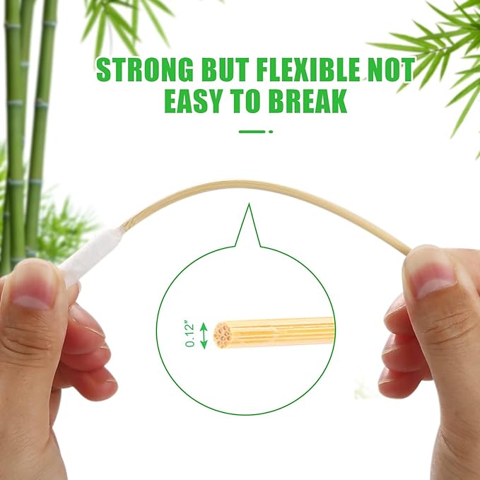 Dog Ear Cleaner Q Tips, 200pcs 6-Inch Long Cotton Swabs for Dogs - Biodegradable Qtips for Ear Cleaning, Infection Treatment, Wax Removal & Pet Care