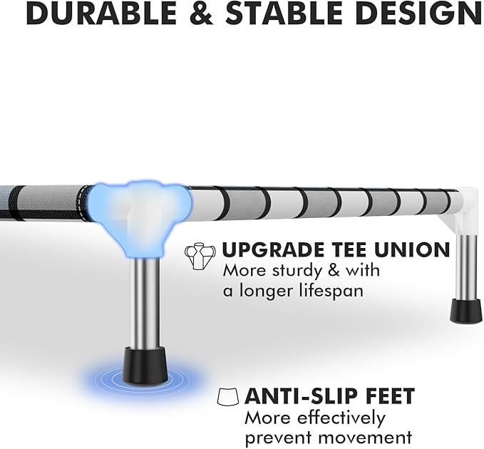 Elevated Outdoor Raised Dog Bed Outdoor Dogs Bed Lifted Pet Hammock Bed Dog Cot for Large Pet Taste Life, Start with A Pet Bed 39'' x 27'' x 6.5''