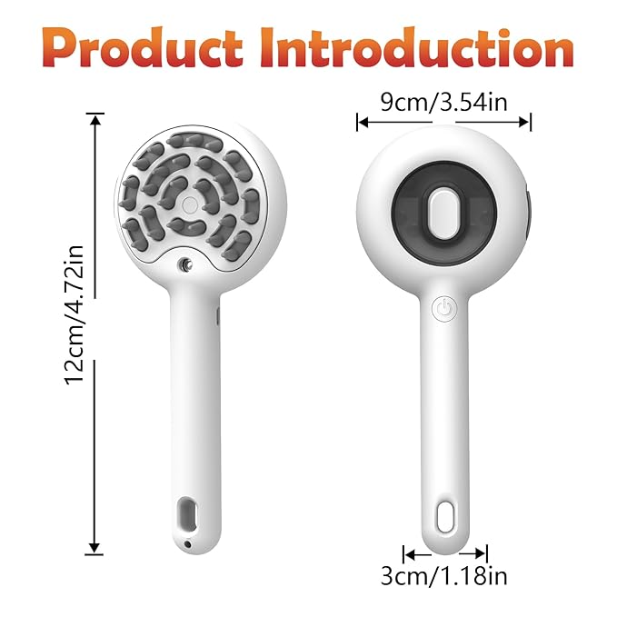 Cat Brushes for Indoor Cat, 6 in 1 Pet Steam Brush for Dog Cats Grooming Kit Supplies Hair Grooming for Long Short Hair Cats Dogs Massage & 2 Water Spray Modes Shedding Brush