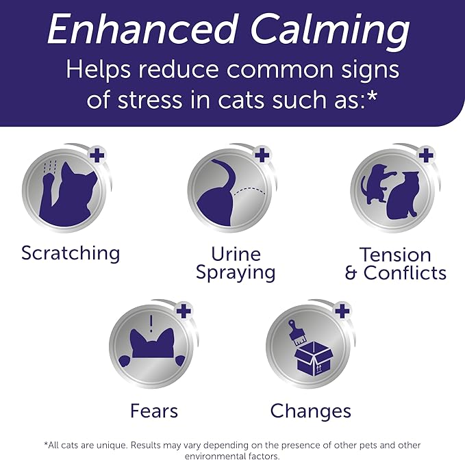 FELIWAY Optimum 6 x 30 Day Cat Calming Refills for Pheromone Diffuser, 6 x 48ml Value Pack - Helps Reduce Common Signs of Stress in Cats & Kittens, Enhanced Calming
