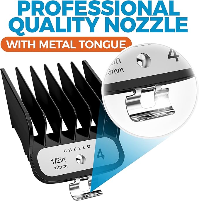 Full Metal Professional Dog Clippers for Grooming, Rechargeable, Low Noise Cordless, Pet Hair Clippers for Large Dogs, Heavy Duty Use with LED Display