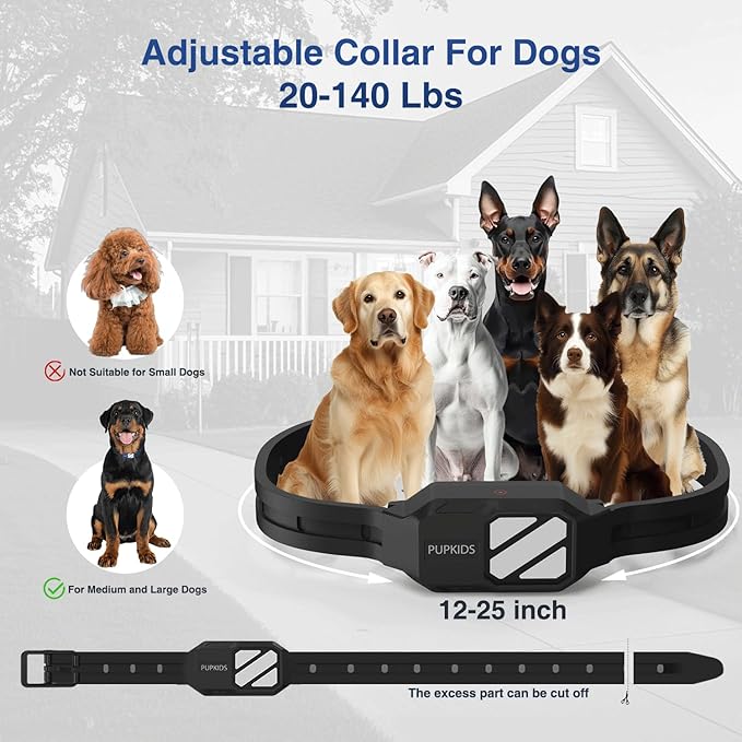 Dog Shock Collar for Dogs with 3 Night Lights - 4200 FT Range Electric Dog Collars, Rechargeable Dog Training Collar with 4 Powerful Modes, E Collars for Dogs Training for 20-140 lbs Dogs