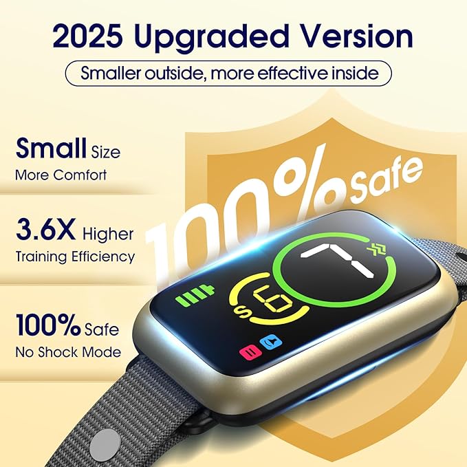 Smart Dog Bark Collar, Automatic Stop Bark Collar for Large, Medium, Small Dogs, Safe & Humane Barking Collar with Beep, Vibration & 7 Adjustable Sensitivity, Anti Barking Device IP67 Waterproof