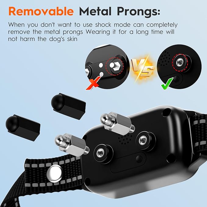 Dog Shock Collar 2 Dogs (15-120Lbs),4200FT Dog Training Collar with Remote IPX7 Waterproof Shock Collar for Small Medium Large Dogs with Flashlight, Anti-Bark Collar,4 Training Modes