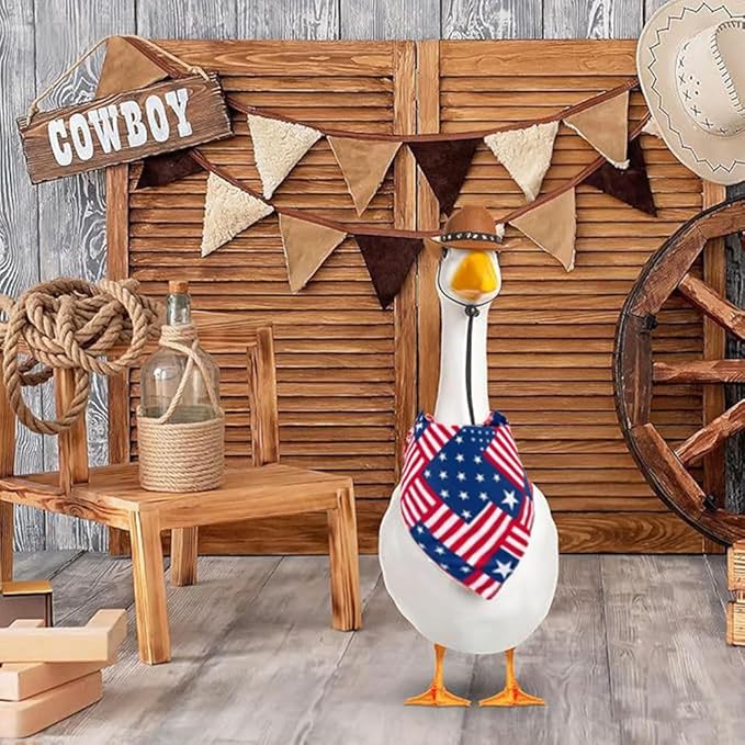 Dog Cowboy Hat Mini Brown Independence Day Costume 4th of July Pet Bandana Halloween Costume for Cat Size L