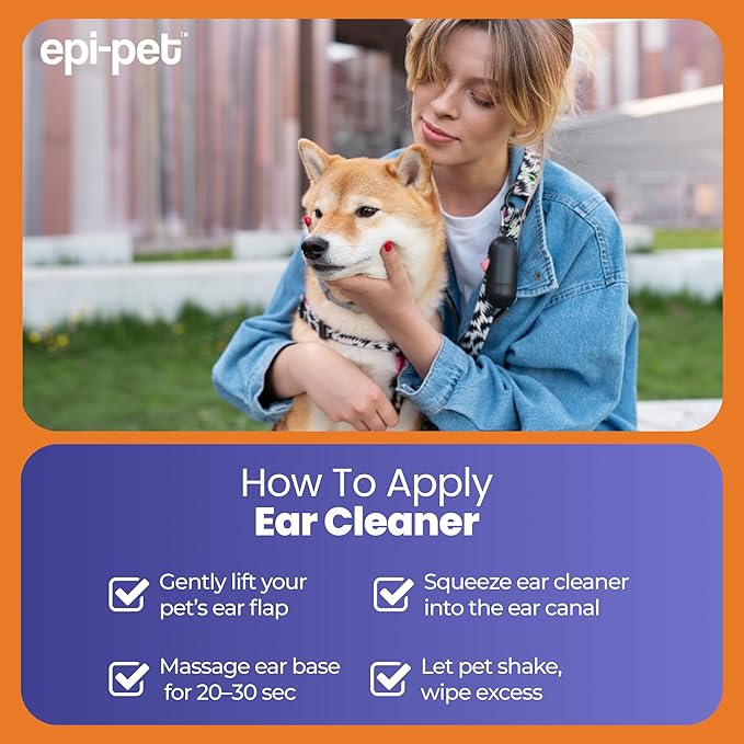 Dog & Cat Ear Cleaner Solution with Aloe Vera & Tea Tree Oil – Removes Itchy Ear Wax, Debris, Odor – Ears Wash, Drops & Flush for Pets, Dog Ears Cleaning, Cat Cleaner, 16 oz- 4 Gallons