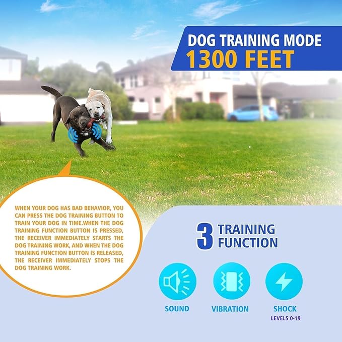Dog Training Collar Pet Anti Barking 2025 Upgraded Shock Collar, Wireless Charging Dog Training No Barking Device, Fully Sealed Waterproof Rechargeable Collar Receiver