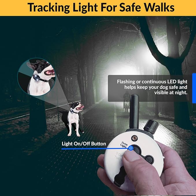 Educator E-Collar Dog Training Collar, Rechargeable Remote + Finger Clicker, for Small to Medium Dogs, Humane Tapping Stimulation, 100 Levels, Tone, Light, 1/2 Mile 1 Dog, Zen