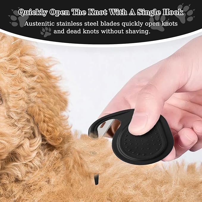 Multifunctional Pet Grooming Tool - Knotting Comb for Cats and Dogs, Hair Removal Tool for Loose and Knotted Fur, Knot Remover and Opener