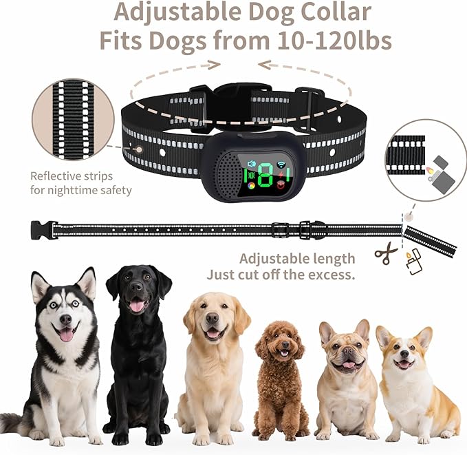 Dog Shock Collar 4900FT Dog Training Collar with Remote/Call Function/Light IP67 Waterproof Electric Collar for Dogs Rechargeable E-Collar for All Breeds, 4 Training Modes(10-120Ibs)
