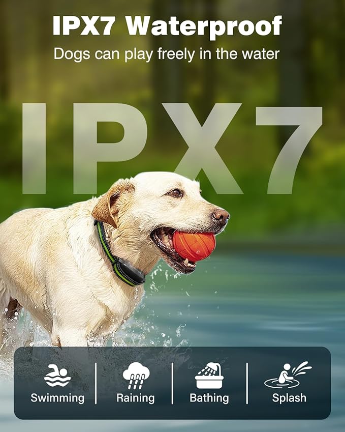 Dog Shock Collar for Small Medium Large Dogs - 3300FT IPX7 Waterproof Dog Training Collar with Remote, Rechargeable Electric Collar for Dog Training, 4 Training Modes, Fashlight, Adjustable Strap