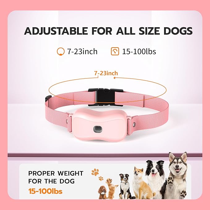 Dog Shock Collar with Remote Control - 3300Ft Dog Training Collar for Dogs 60-100lbs Waterproof, Adjustable E Collar Beep Shock Vibration Modes with Flash Light for Small Medium Large Dogs