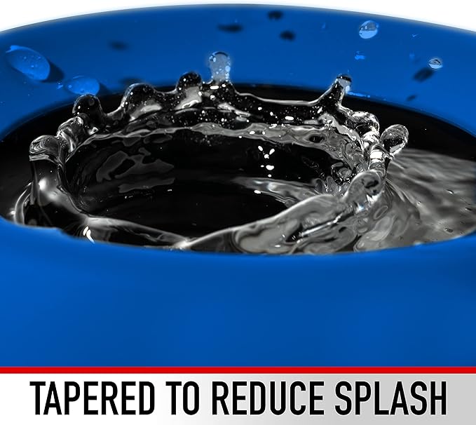 Franklin Pet Supply Travel Pet Silicon Bowl 27oz. – No Spill – BPA Free – Splash Proof – for Water and Food – Travel Smart Design – Portable Car Design – for Larger Dogs,Blue