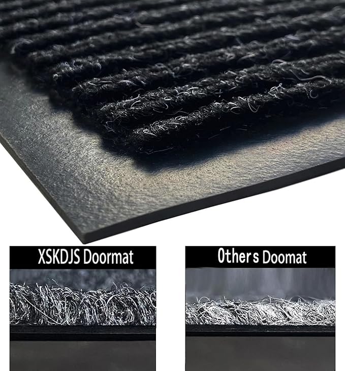 Door Floor Mat Commercial Grade Large Size 4' x 6'Heavy Duty Tough Entry Collection Slip Skid Entrance Mat with Rubber Backing Low Profile and Easy to Clean Indoor Outdoor Rug