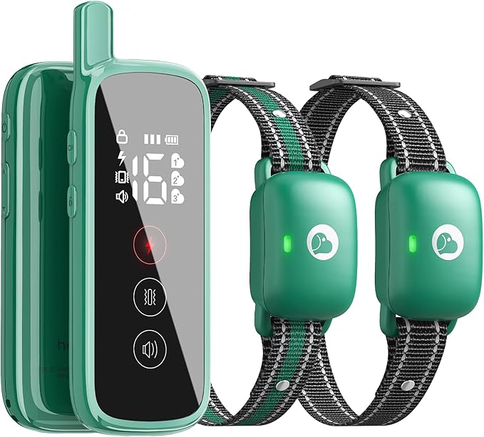 Dog Shock Collar Featuring A Touch Screen, E-Collar with Security Lock and 3 Training Modes, Rechargeable, Waterproof Dog Training Collar for Large Medium Small Dogs, for All Breeds, Size
