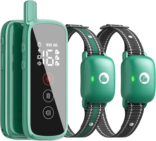 Dog Shock Collar Featuring A Touch Screen, E-Collar with Security Lock and 3 Training Modes, Rechargeable, Waterproof Dog Training Collar for Large Medium Small Dogs, for All Breeds, Size