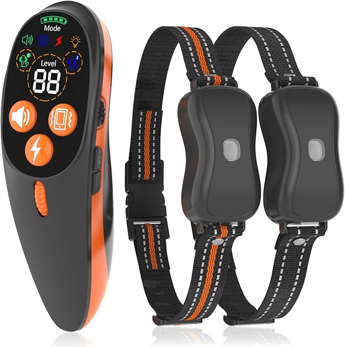 Dog Shock Collar with Remote Control - 4200 FT Remote Control Range, Color Screen Dog Training Collar with 3 Training Modes, 2 Rechargeable Waterproof E-Collar for Dogs Training 15-125LBS