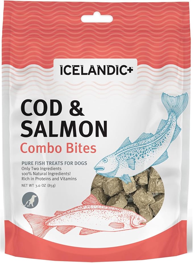 Icelandic+ Plus Cod & Salmon Combo Bites Dog Treat 3.0-oz Bag