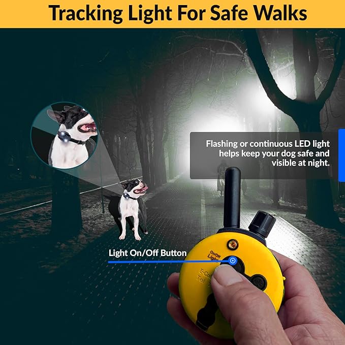 Educator E-Collar Humane Dog Training Collar with Remote, Features 100 Levels of Safe Stimulation, Tapping Sensation, Night Light, Waterproof, Rechargeable, 3/4 Mile 1 Dog, Yellow