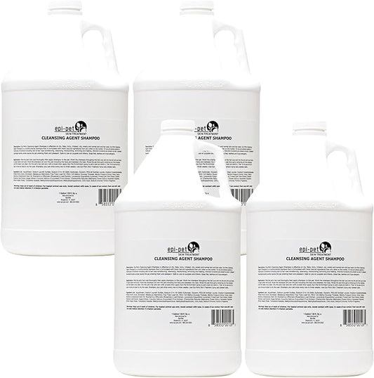 Puppy Safe 6in1 Pet Shampoo, Shampoo for Dogs with Deshedding Coat, Dry Itchy Skin, Hypoallergenic and Sensitive Skin, Scented Vanilla and Lavender (1 Gallon (Pack of 4), 1 Gallon (128 Fl oz))