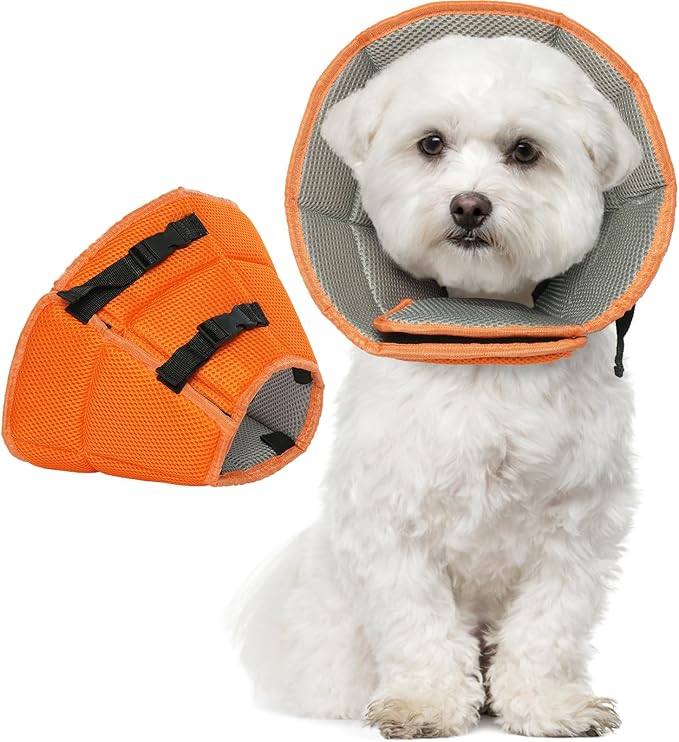 Dog Cone Collar After Surgery, Adjustable Soft Recovery Cone for Small Dogs to Stop Licking, Light-Weight Comfortable Elizabethan Collar for Dogs Anti-Bite Lick Protective Wound