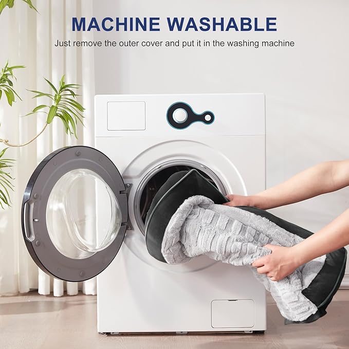 FURTIME Orthopedic Dog Bed for Extra Large Dogs - XL Washable Dog Sofa Bed Large, Supportive Foam Pet Couch Bed with Removable Washable Cover, Waterproof Lining and Nonskid Bottom, Black