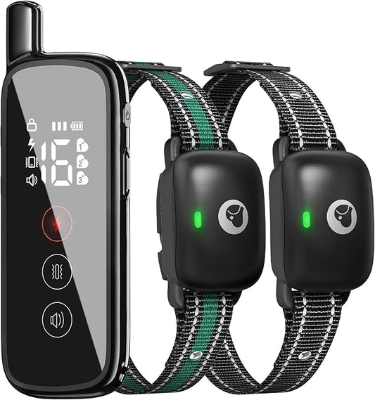Electric Dog Training Collar with a 2600FT Remote Range, Rechargeable and Waterproof, Features 3 Training Modes and Security Lock for Dogs of All Breeds and Sizes