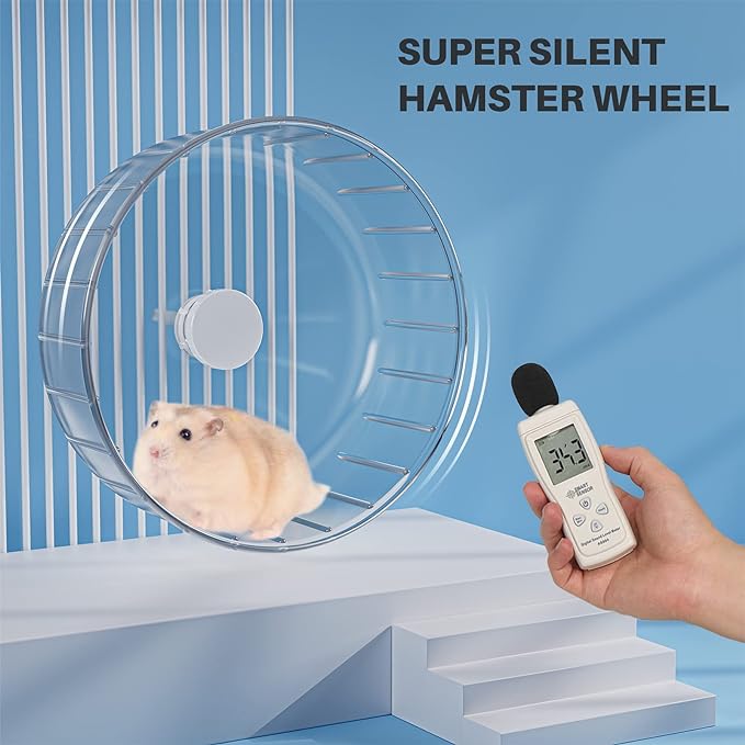 BUCATSTATE Hamster Wheel Silent, 5.5in Exercise Running Whees Quiet Spinner Mouse Wheels for Gerbil Dwarf Syrian Hamster Rat Mice