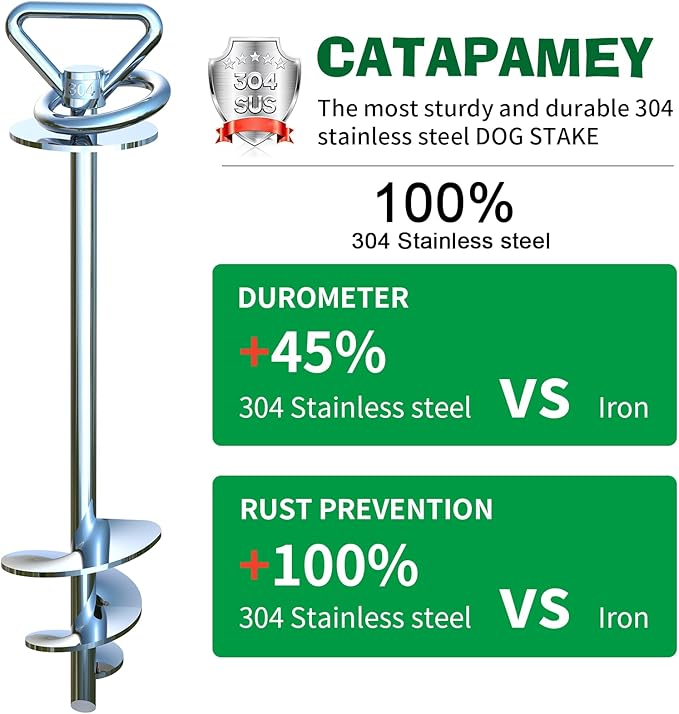 Dog Tie Out Cable and Stake,with 30FT Heavy Duty Cable,360° Swivel Run Anchor -Dog Runner for Yard- for Large Dogs up to 150 lbs-Dog Stakes for Outside Yard Outdoor Camping