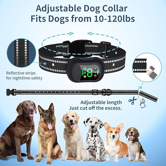 Dog Shock Collar 4900FT Dog Training Collar with Remote/Call Function/Light IP67 Waterproof Electric Collar for Dogs Rechargeable E-Collar for All Breeds, 4 Training Modes(10-120Ibs)
